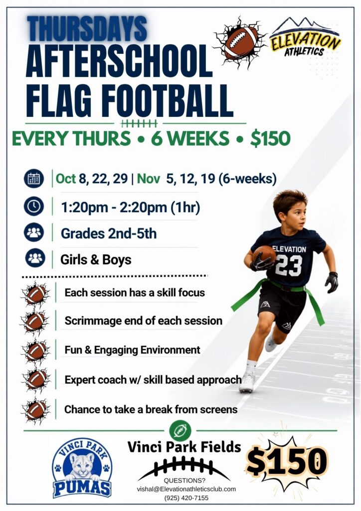 Vinci Park Flag Football (Thurs) flyer